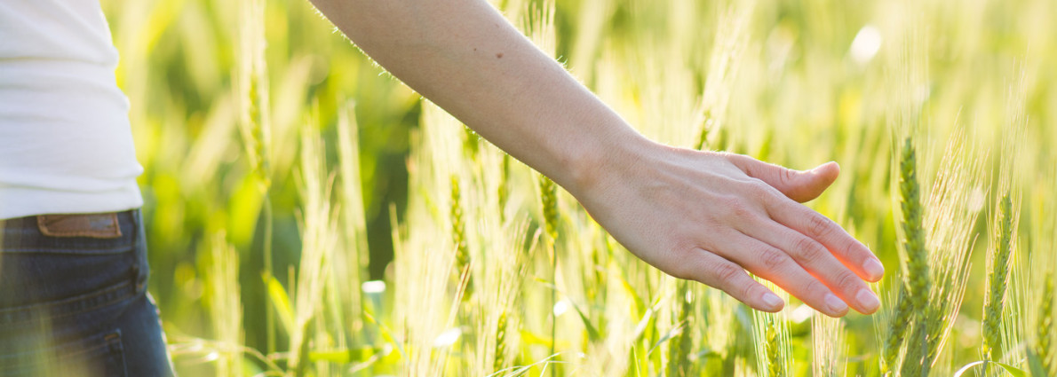 Girl in field of grass